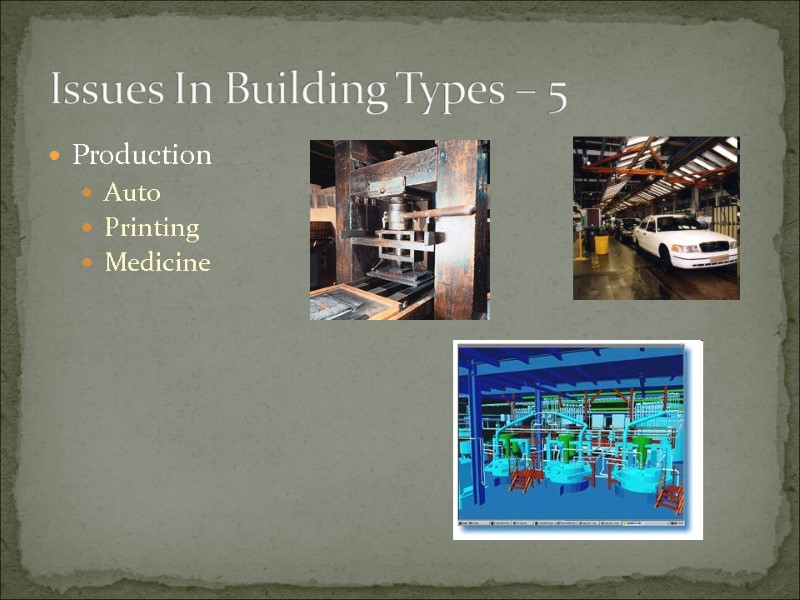 Production Auto Printing Medicine Issues In Building Types – 5
